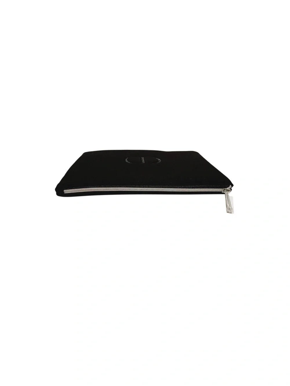 Dior Black Embroidered CD Canvas Clutch